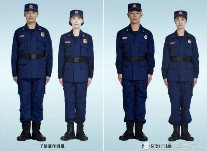 中国消防队新制服公开火焰蓝消防队出现从此告别武警制服